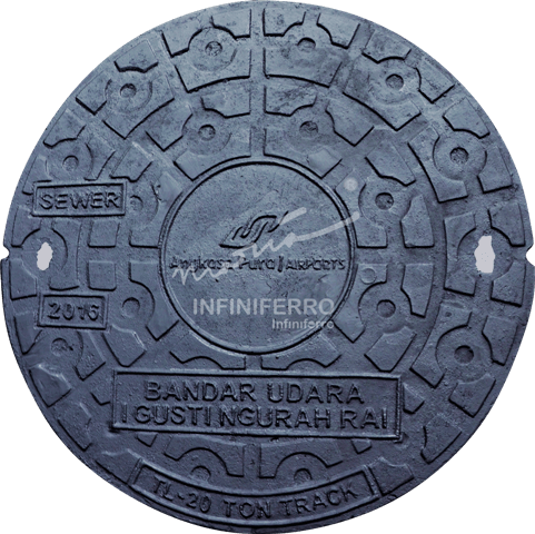 Manhole cover cast iron Bandar Udara I Gusti Ngurah Rai D650