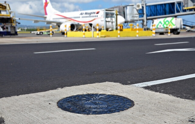 Manhole cover di area Bandara Internasional I Gusti Ngurah Rai Bali