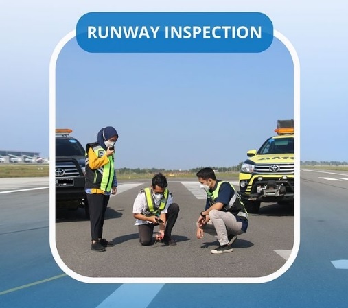 Runway inspection di area Yogyakarta International Airport